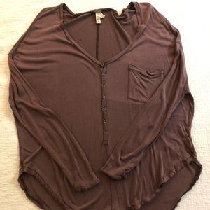 Free People Henley swing top
